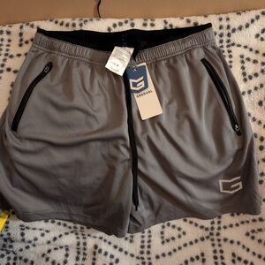 Men's Gray athletic Shorts Medium